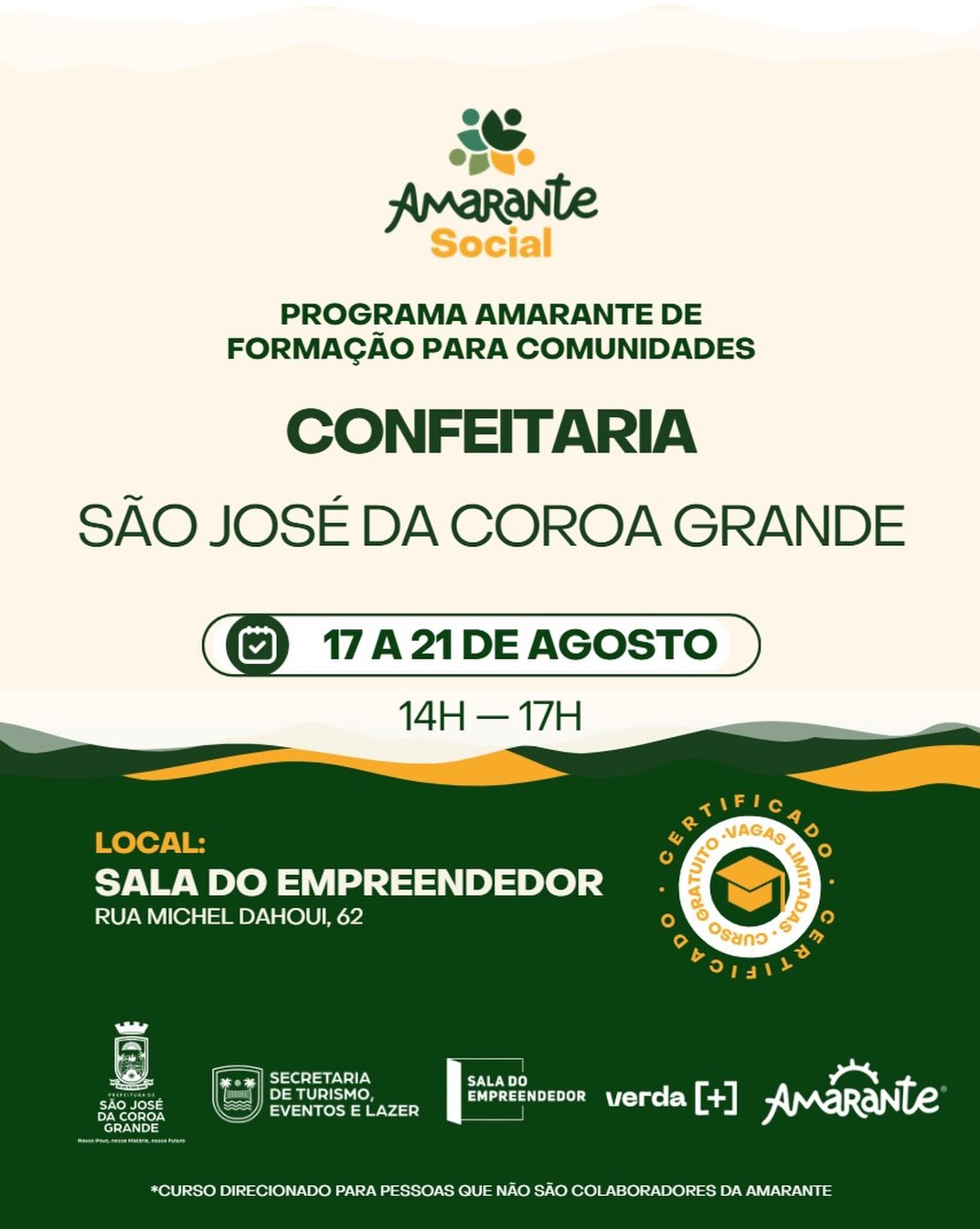 Postagem feita no Instagram da Prefeitura